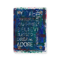 Inspirational Words Acrylic Wall Art Panel — "Grateful, Happiness, Believe" Modern Positive Quote Decor