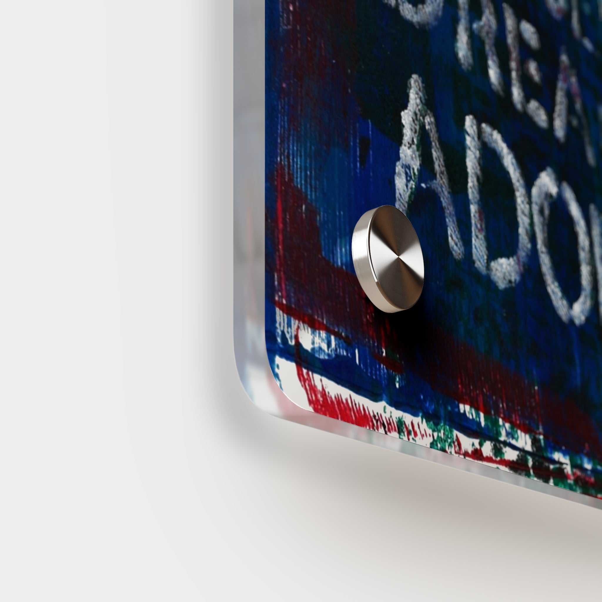 Inspirational Words Acrylic Wall Art Panel — "Grateful, Happiness, Believe" Modern Positive Quote Decor