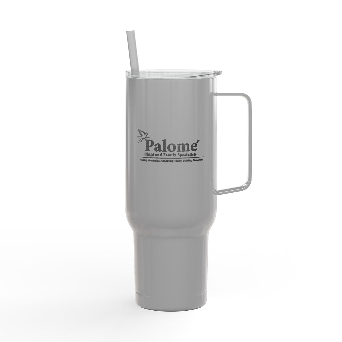 Engraved 40oz Insulated Tumbler with Lid – Custom 'Paloma' Logo Travel Mug