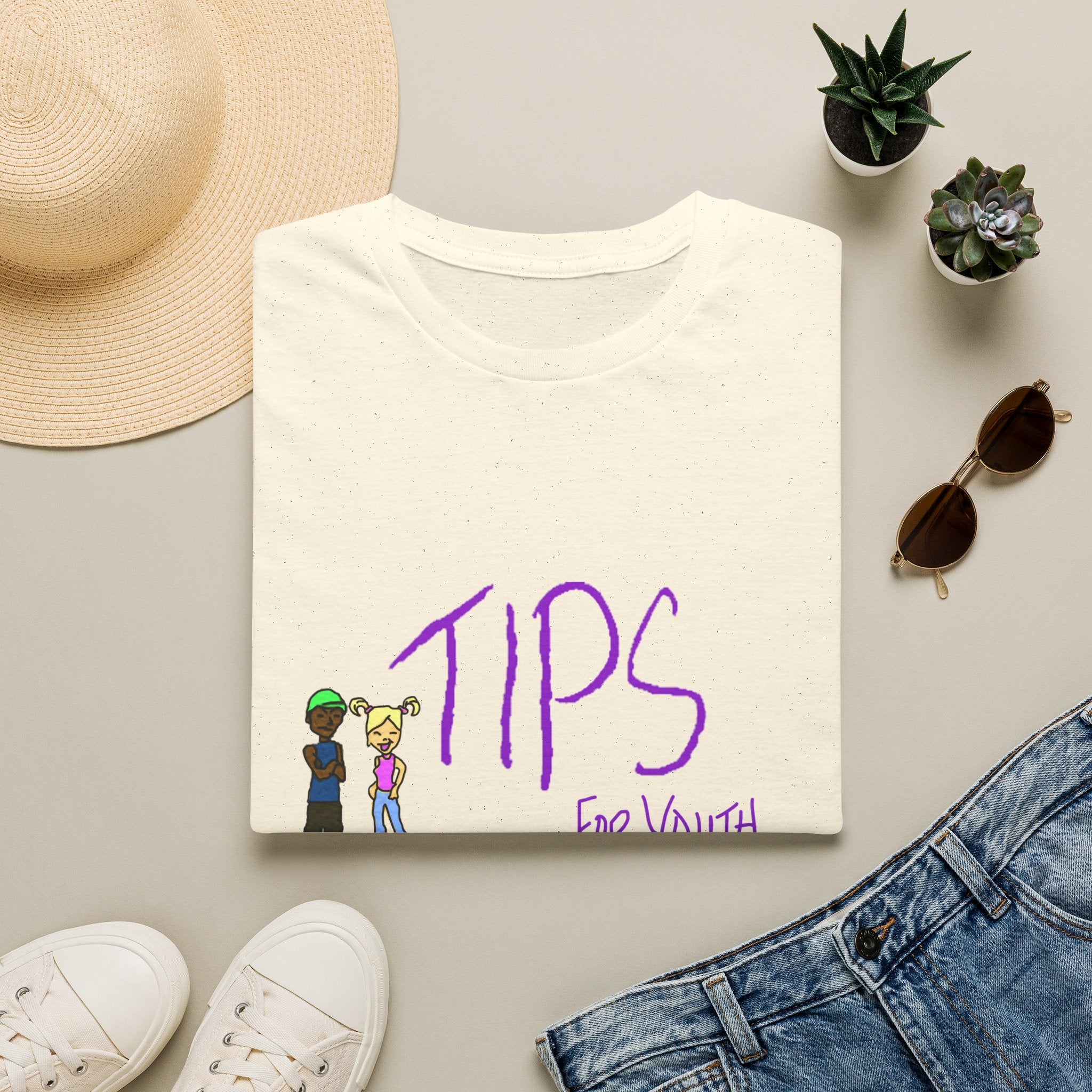 TIPS For Youth & Families T‑Shirt — Supportive Youth Mental Health Tee