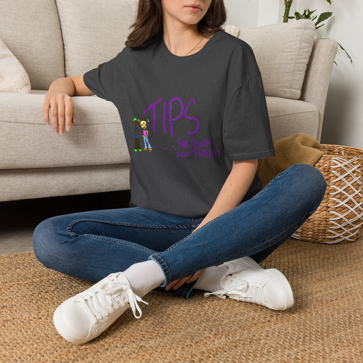 TIPS For Youth & Families T‑Shirt — Supportive Youth Mental Health Tee