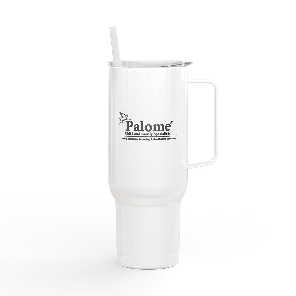 Engraved 40oz Insulated Tumbler with Lid – Custom 'Paloma' Logo Travel Mug