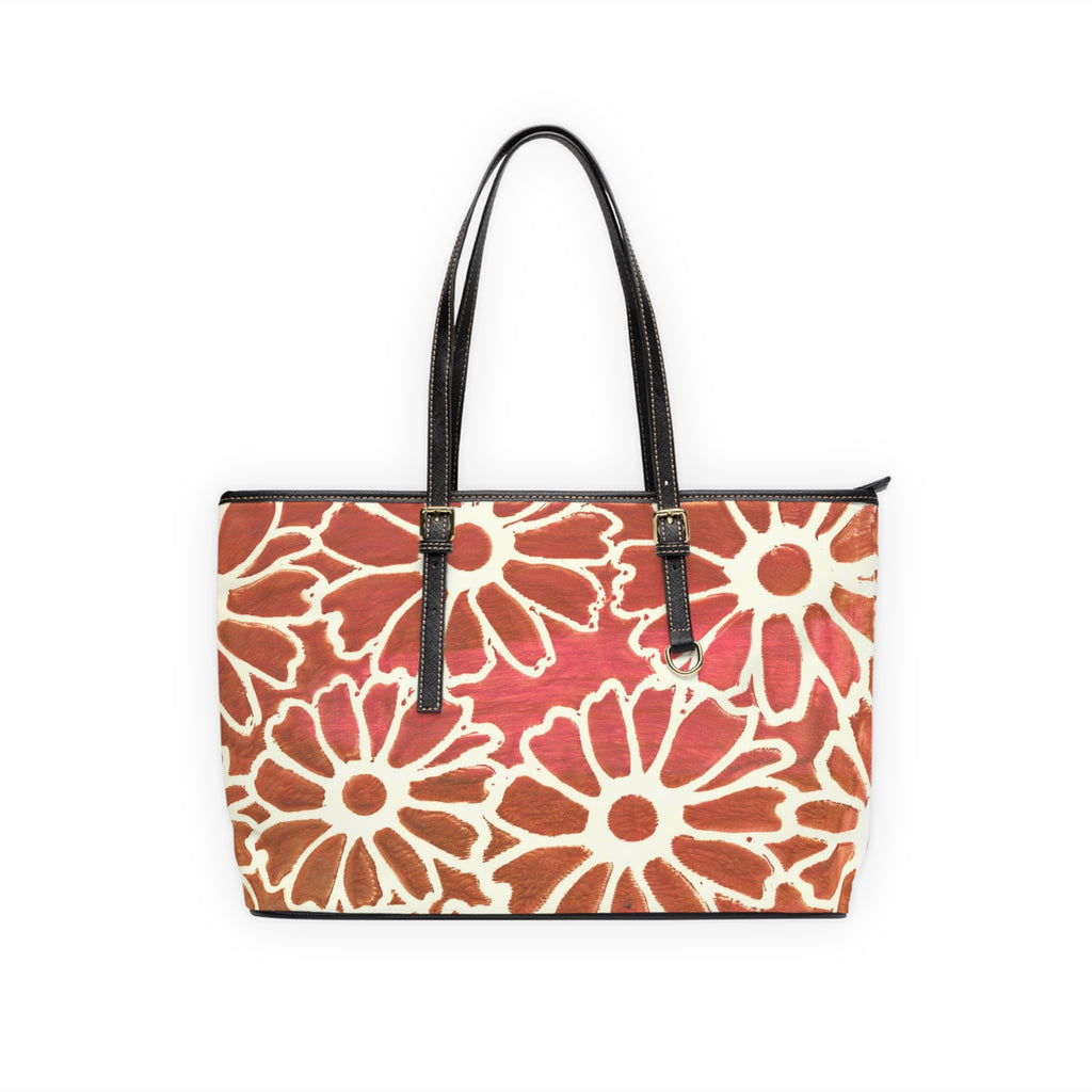 Floral Watercolor PU Leather Shoulder Bag
