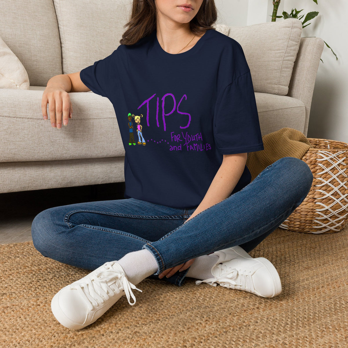 TIPS For Youth & Families T‑Shirt — Supportive Youth Mental Health Tee