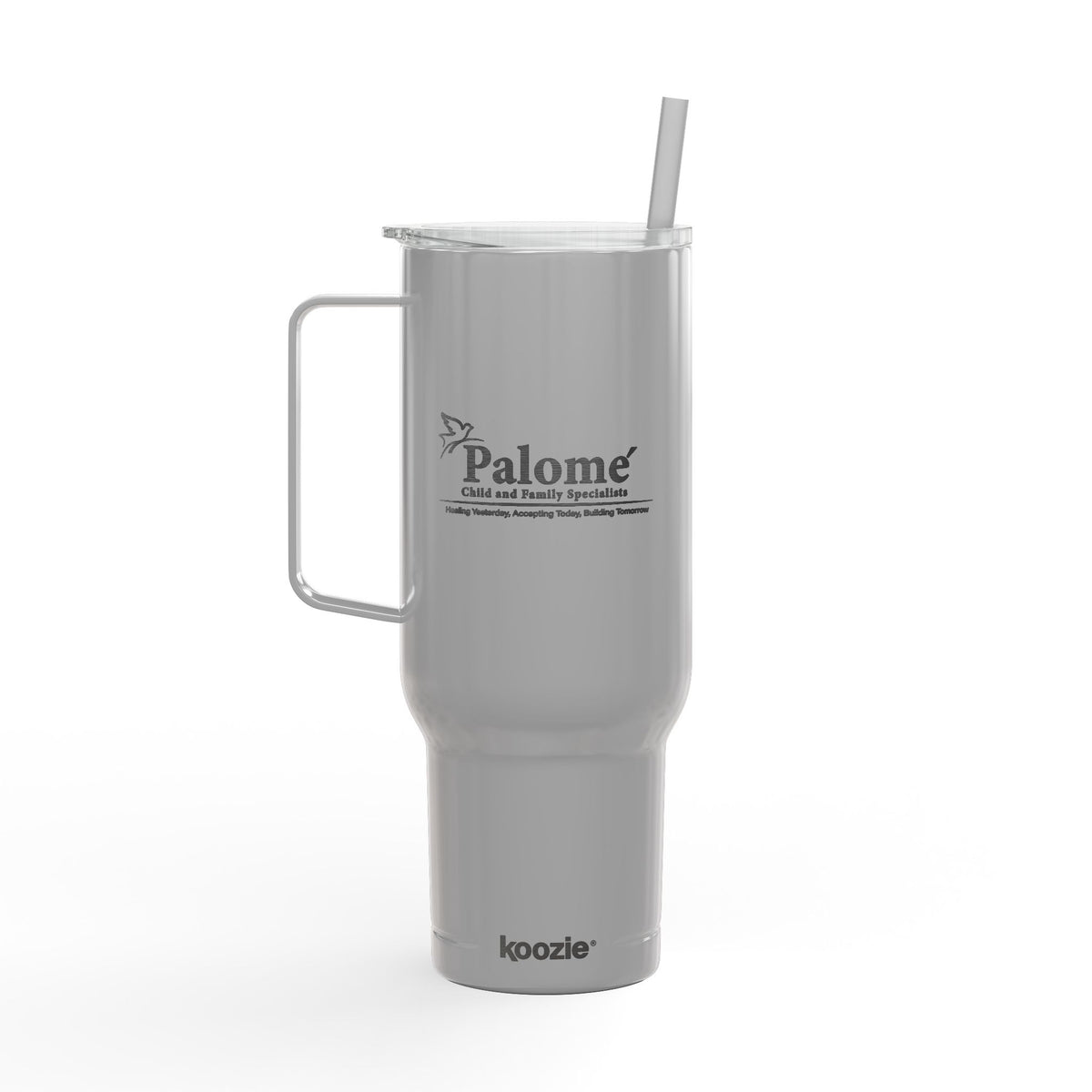 Engraved 40oz Insulated Tumbler with Lid – Custom 'Paloma' Logo Travel Mug